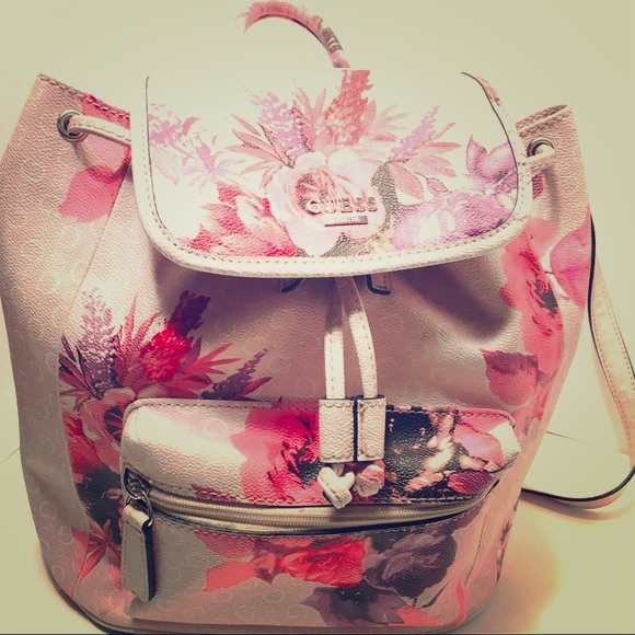 Guess Handbags - Guess || NWOT Floral Ashville Backpack